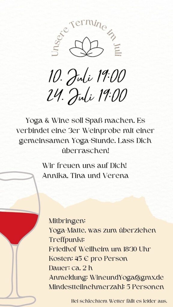 Wein & Yoga